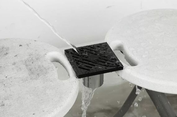 Душовий трап Gappo 100х100 мм, чорний G81050-6 | Зображення 1