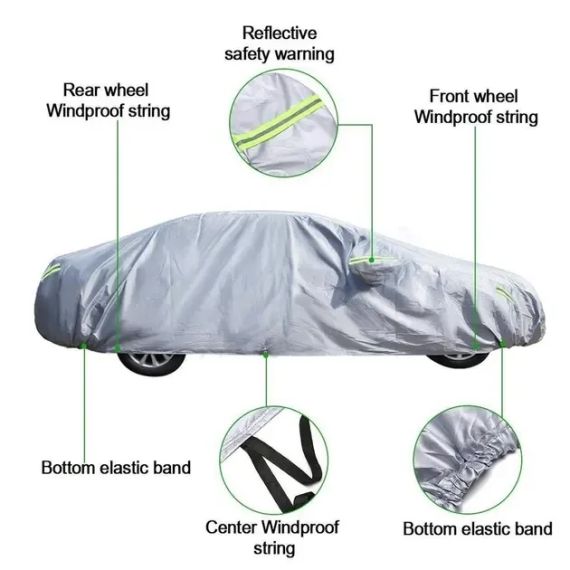 Чехол на автомобиль от солнца и снега L / Car cover LY-798 | Зображення 3