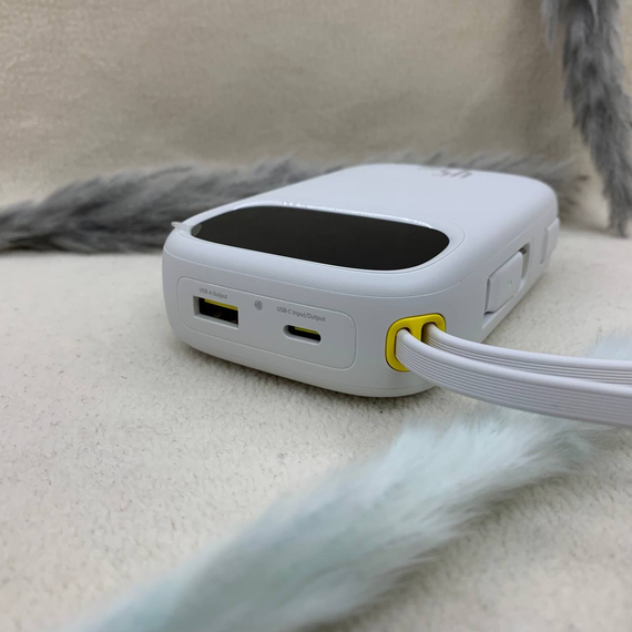 Павербанк Baseus EnerFill FC31 20000mAh 45W — зовнішній акумулятор з LCD-дисплеєм, 4 портами та швидкою зарядкою Білий | Зображення 2