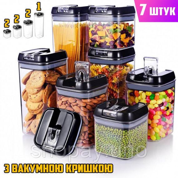 Органайзер для зберігання спецій FOOD Storage Container Set, Прозорі контейнери для спецій FB-89 | Зображення 7
