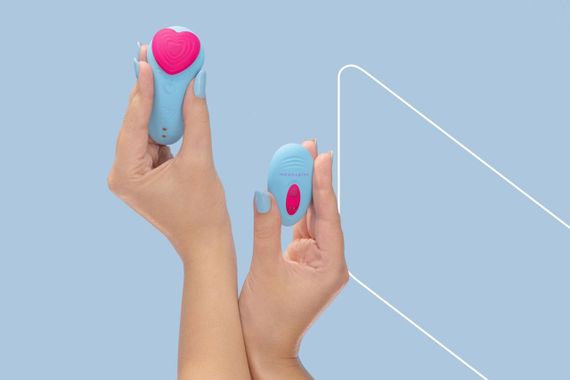 Вібратор у трусики FairyGasm HeartGem blue, на магніті, пульт ДК | Зображення 9