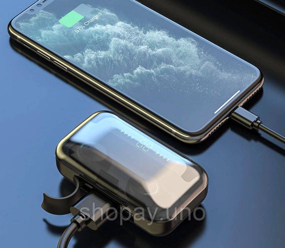 Бездротові сенсорні навушники із цифровим зарядним кейсом TWS BTH-F9-5 Bluetooth блютуз гарнітура | Зображення 4