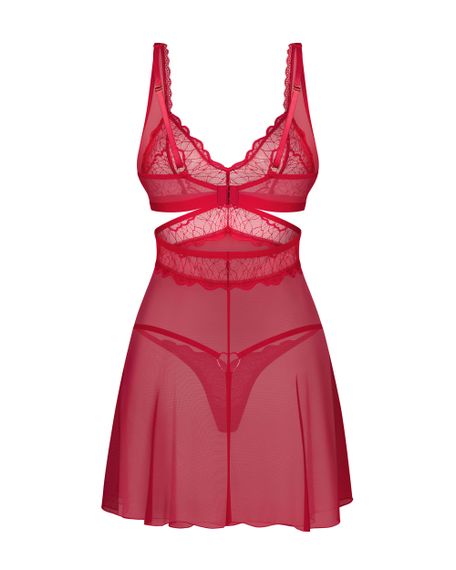 Сорочка Obsessive Cupide Desir babydoll Красный L/XL | Зображення 2