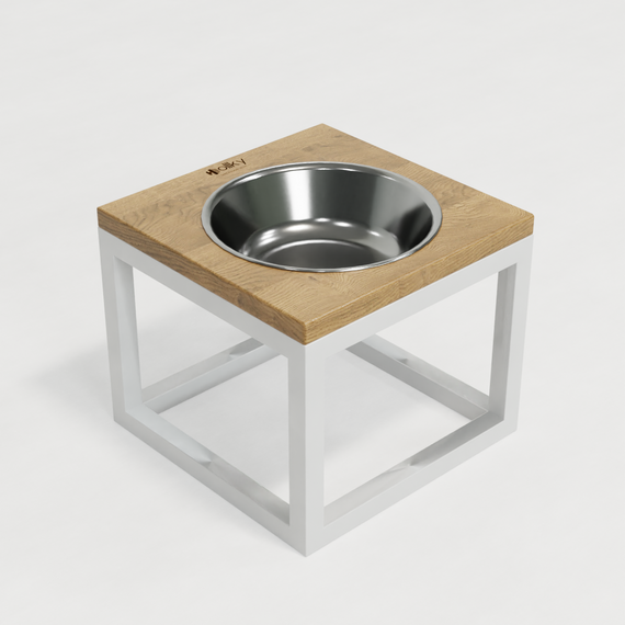 Миска на підставці для великих собак Hollky Base Solo XL (1 × 1,8 л) Solo XL-262620-WHNT | Зображення 6