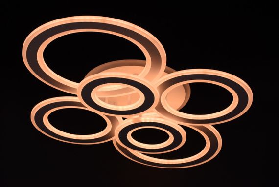 Люстра світлодіодна стельова LED світильник для квартири на стелю лед 26331 Білий 12х53х77 см. | Зображення 2