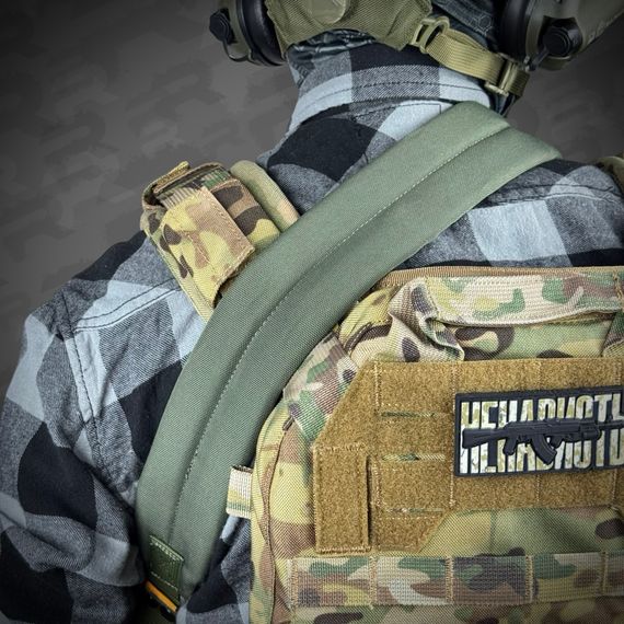 Ремінь збройовий RAGNAROK триточковий з широким наплічником "KRAKEN" carbine Олива | Зображення 5