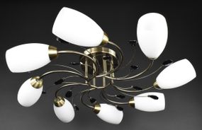 Люстра стельова на 8 лампочок 27270 Бронза 17х78х78 см.