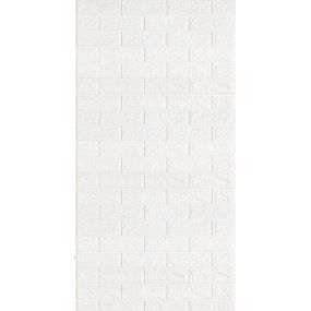 Самоклеюча 3D панель під білу цеглу в рулоні 3080x700x3мм (R001-3) SW-00001393