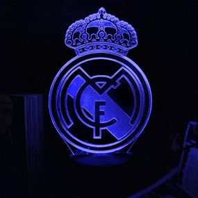 Акриловый светильник-ночник Real Madrid синий tty-n002151