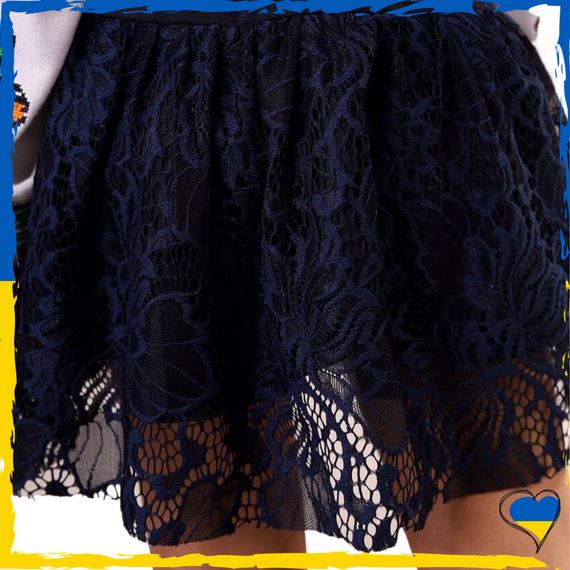 Юбка детская. Юбка для девочки. Темно-синяя 116-140 | Зображення 2