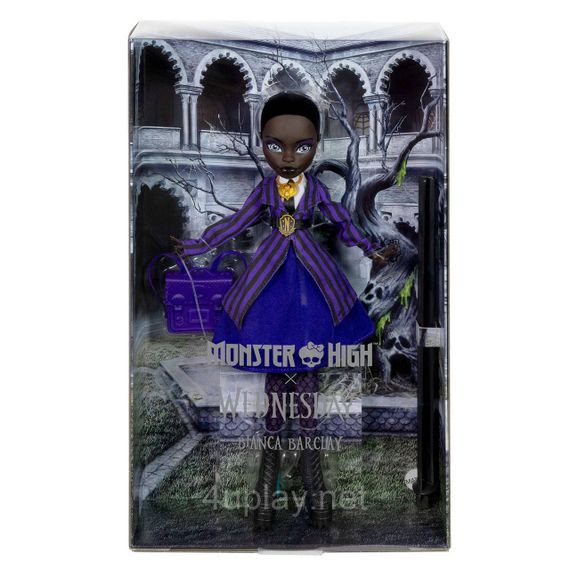 Коллекционная кукла Бьянка Баркли в школьной форме Mattel Monster High X Wednesday Bianca Barclay | Зображення 1