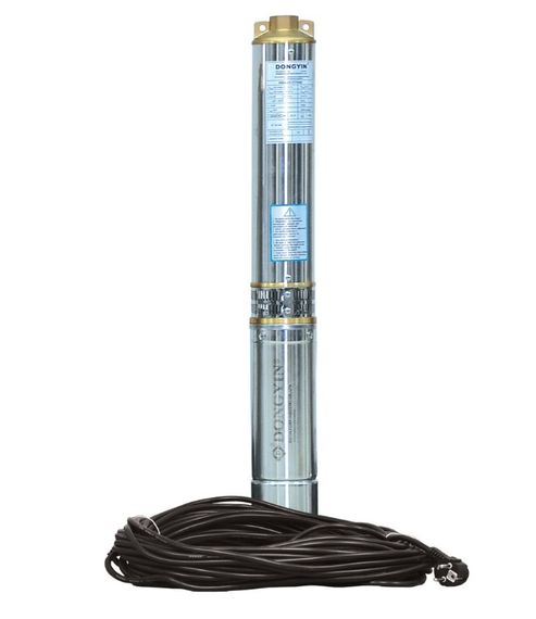 Насос відцентровий свердловинний DONGYIN 0.55кВт H 58(44)м Q 100(60)л/мин Ø102мм (кабель 35м) 777472