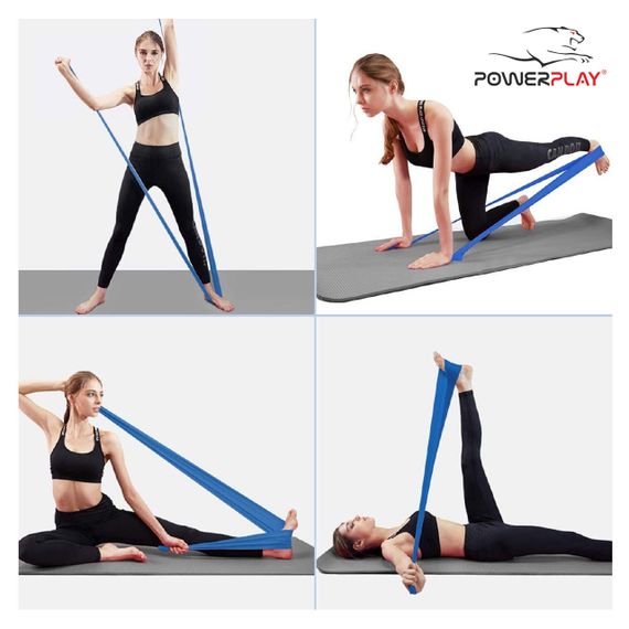 Стрічка-еспандер для фітнесу та реабілітації PowerPlay 4112 0.6мм MediBand Heavy Червона (11кг) | Зображення 8