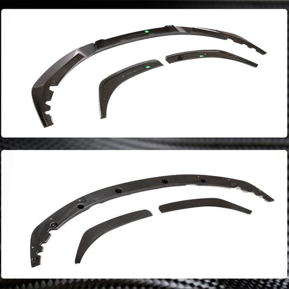 Накладка на передній бампер Lip V3 (для G22/G23 M-Sport, Карбон) для BMW 4 серія G22/23/26 2020- рр | Зображення 4