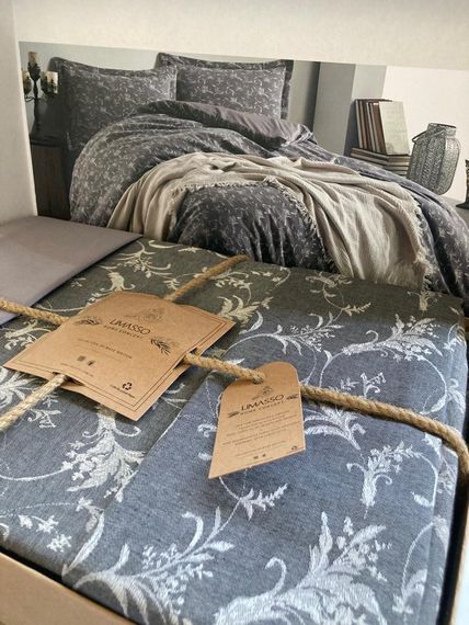 Постільна білизна Limasso Jacquard Ranforse 200 х 220 см Ipi Boyali Siyah | Зображення 1