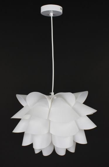 Люстра підвісна на 1 лампочку 27928 Білий 30-170х40х40 см. | Зображення 4