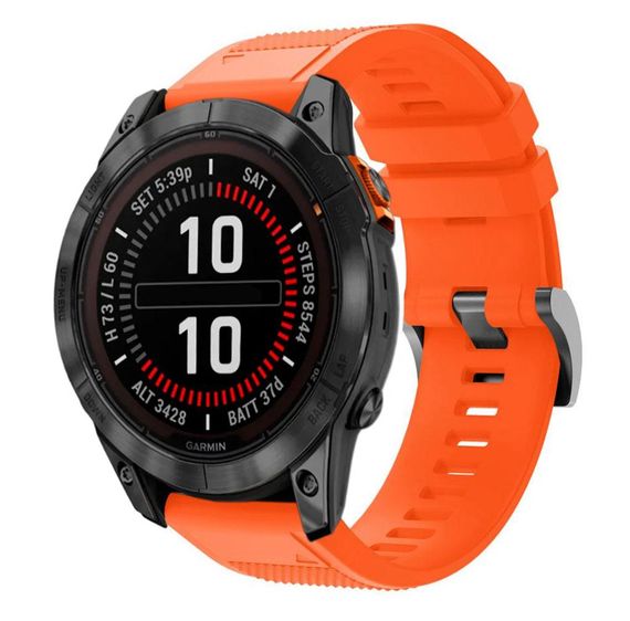 Силиконовый ремешок Primo для часов Garmin Fenix 8 51mm / Fenix 7X / Fenix 7X Pro - Orange | Зображення 2
