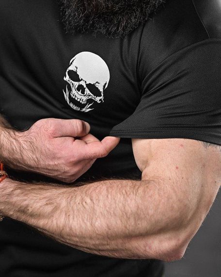 Тактична потоотводяча футболка odin далі бога немає чорна ДЛ6548 | Зображення 4