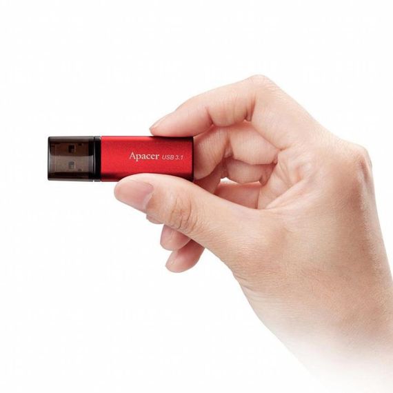 USB флеш накопичувач Apacer 64GB AH25B Red USB 3.1 Gen1 (AP64GAH25BR-1) | Зображення 3