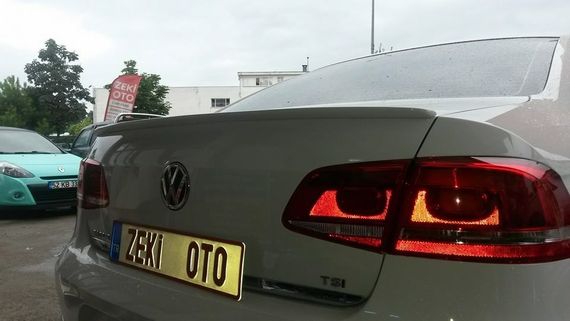 Спойлер (под покраску) для Volkswagen Passat B7 2012-2015 гг | Зображення 2