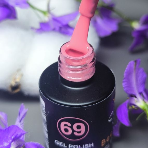 Гель-лак для нігтів Bee Nails 069 (лососево-рожевий) 8мл