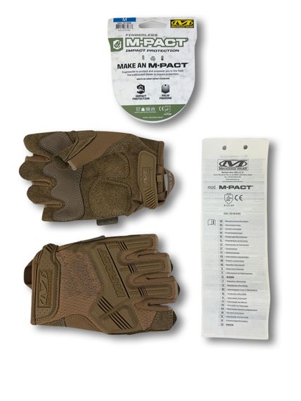 Тактичні безпалі рукавички MECHANIX M-PACT® Fingerless Койот Розмір XL | Зображення 6