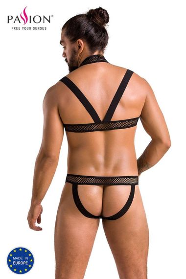Комплект мужского белья с креплениями Passion 043 JACOB S/M Black, трусы, шлейка Sex Aura | Зображення 5