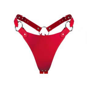 Трусики з натуральної шкіри Feral Feelings - String Bikini Red Sex Aura