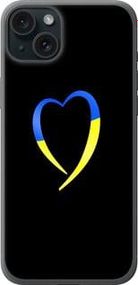 Чохол на iPhone 15 Plus Жовто-блакитне серце із силікону FCh_005938