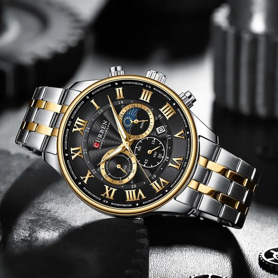 Чоловічий годинник Curren 8427 Silver-Gold-Black | Зображення 3