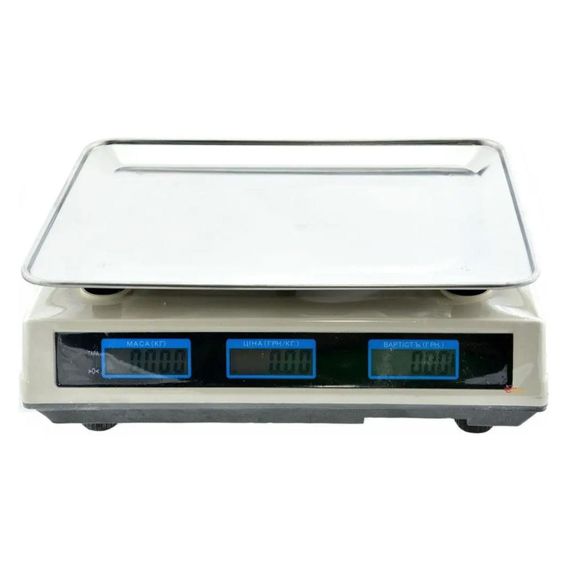 Ваги торгові електронні до 50кг, Domotec MS 228 / Акумуляторні електроваги з лічильником ціни | Зображення 3