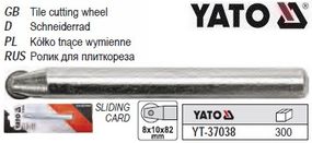 Різець роликовий на штоці l=82 мм YATO Польща до плиткорізів YATO Польща YT-37034, YATO Польща YT-37036; Ø=