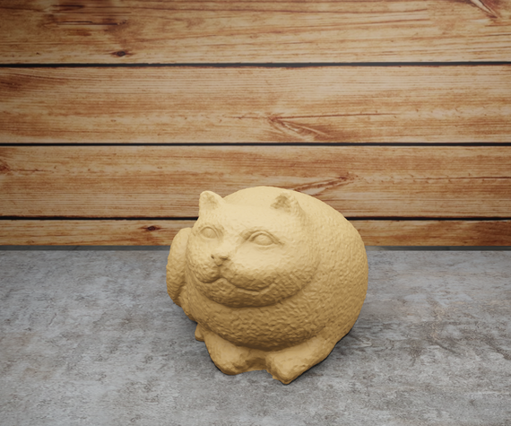 Статуетка  товстий кіт (Fat Cat) Тілесна | Зображення 1