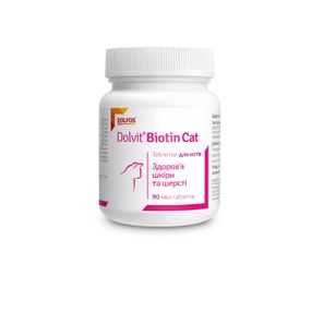 Витамины для котов для шерсти и кожи Dolvit Biotin Cat 90 табл
