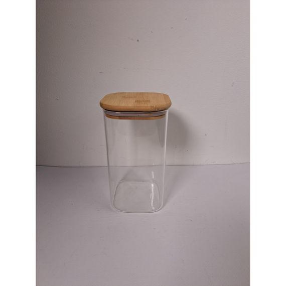 Ємність скляна з дерев'яною кришкою прямокутна VT-7315 Vittora 1500 мл | Зображення 2