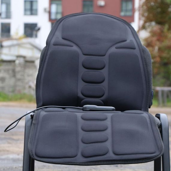 Массажная накидка на кресло с подогревом, 8 режимов, Massage, 113х48,5 см / Автомобильная вибрационная накидка | Зображення 6