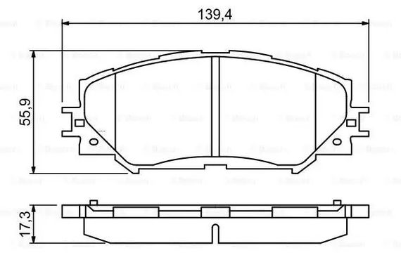 Колодки гальмівні дискові TOYOTA AURIS, RAV 4 передн.  BOSCH (0986494240) | Зображення 6