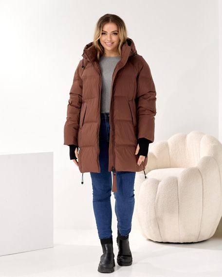 Шоколадна коричнева куртка на зиму | Зображення 1