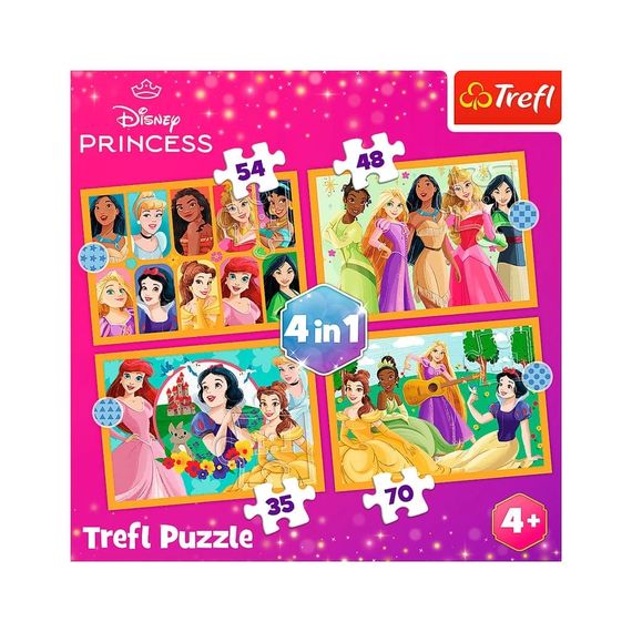 Пазл Trefl Princess Казкові історії 4 in 1 (35, 48, 54, 70) елемента (5900511346510) | Зображення 5