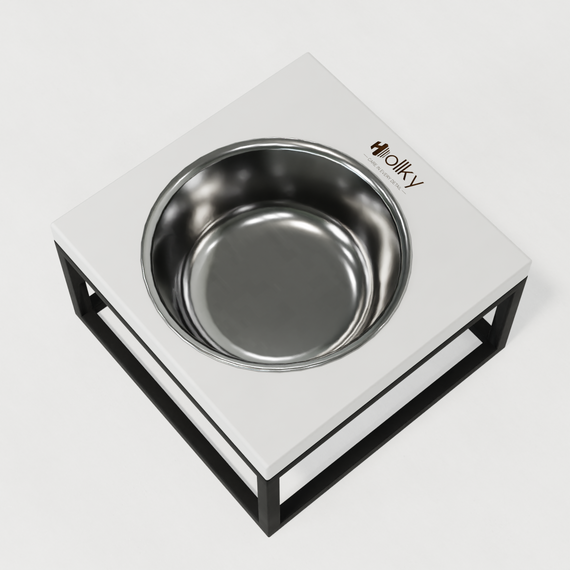 Миска на подставке для кошек и средних собак Hollky Base Solo M (1 × 0,8 л) Solo M-212110-BLWH | Зображення 7