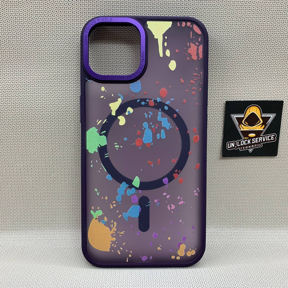 Чехол Wlons Unicorn противоударный PC+TPU для Iphone 13 MagSafe Матовый Фиолетовый