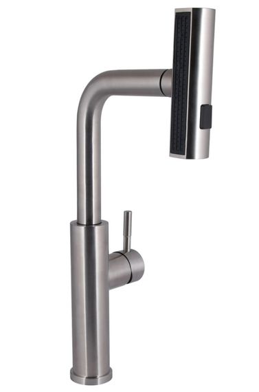 Змішувач для кухні Lidz Aria 015FLT з висувним мультифункціональним виливом-лійкою LDARI015FLTNKS37643