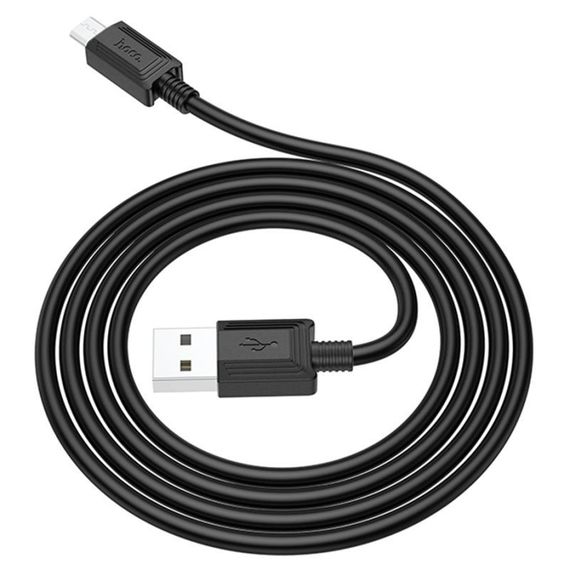 Дата кабель Hoco X73 Ferry USB to MicroUSB 2.4A (1m) Black | Зображення 1