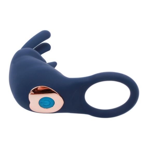 Эрекционное кольцо с вибрацией Chisa GK Power Bunny Ring синий sexstyle | Зображення 4