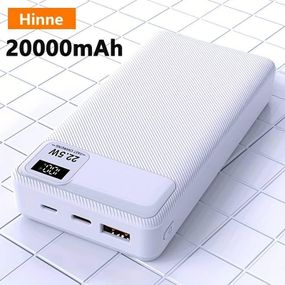 HINNE Power Bank 20000 mAh – зовнішній акумулятор з LED-дисплеєм та подвійним USB-виходом