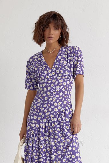 Плаття літнє з квітковим принтом колір фіолетовий розмір M FL_000172 | Зображення 2