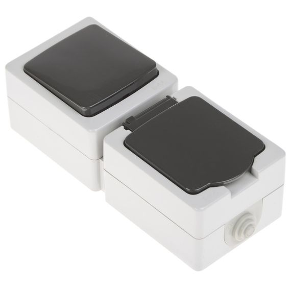 Переключатель+розетка WF-1AV2+1ARZ Water FORA