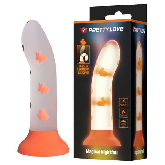 Фаллоимитатор на присоске Pretty Love Magical Nightfall, светящийся в темноте, 17 х 3.3 Sex Aura