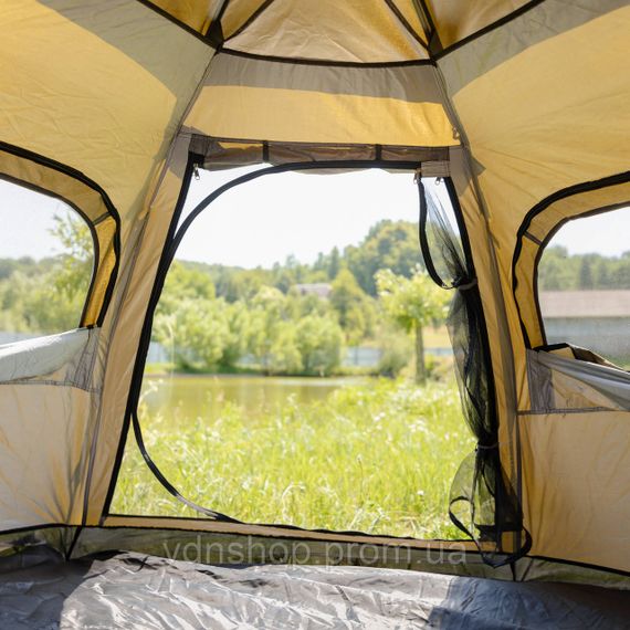 Намет автоматичний 3 місний 240×210×130 (см) кемпінговий з тентом туристичний палатка Camping Lugi LU-020 | Зображення 7