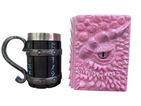 Подарунковий набір Кухоль 3D Скандинавські Руни та Блокнот 3D «Дракон Єдинорога»